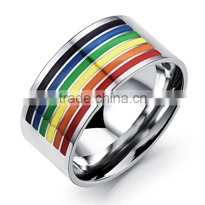 stainless steel jewelry wholesale new product rainbow ring