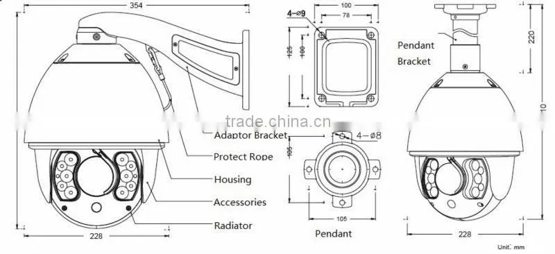 top 10 cctv cameras IP camera 355 degree ip ptz camera