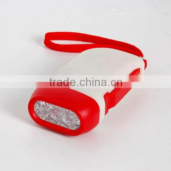 3 led hand light dynamo torch for emergency hand lighting