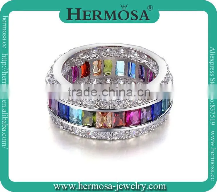 Hermosa Jewelry Love Heart Crystal Topaz Girls Costume Party Silver Pendant