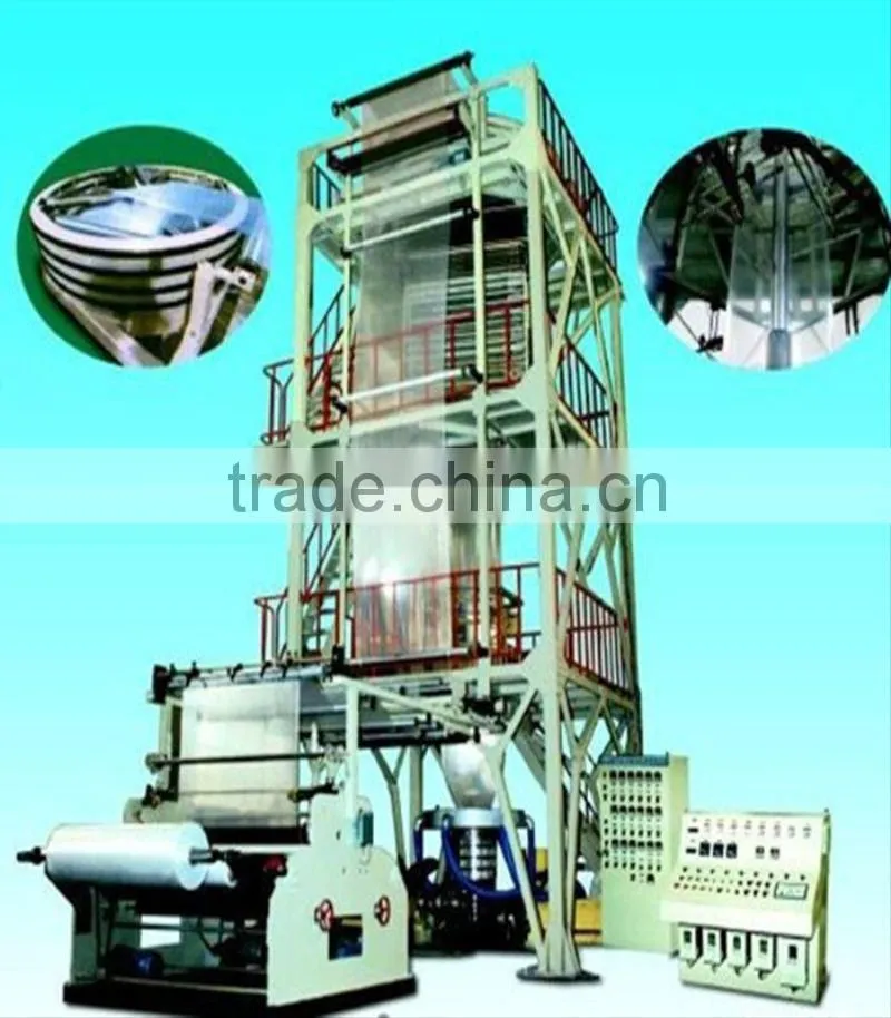 Hot shrinkable blown film machine