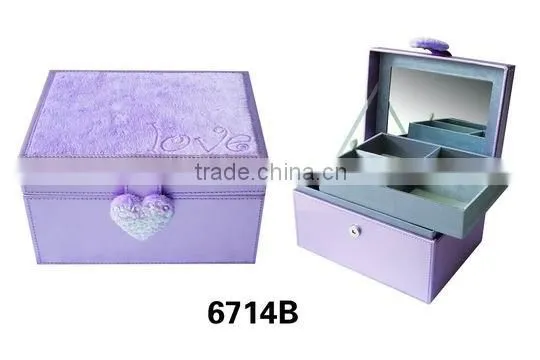 jewelry box with ring set and removable tray(GLD6714B)