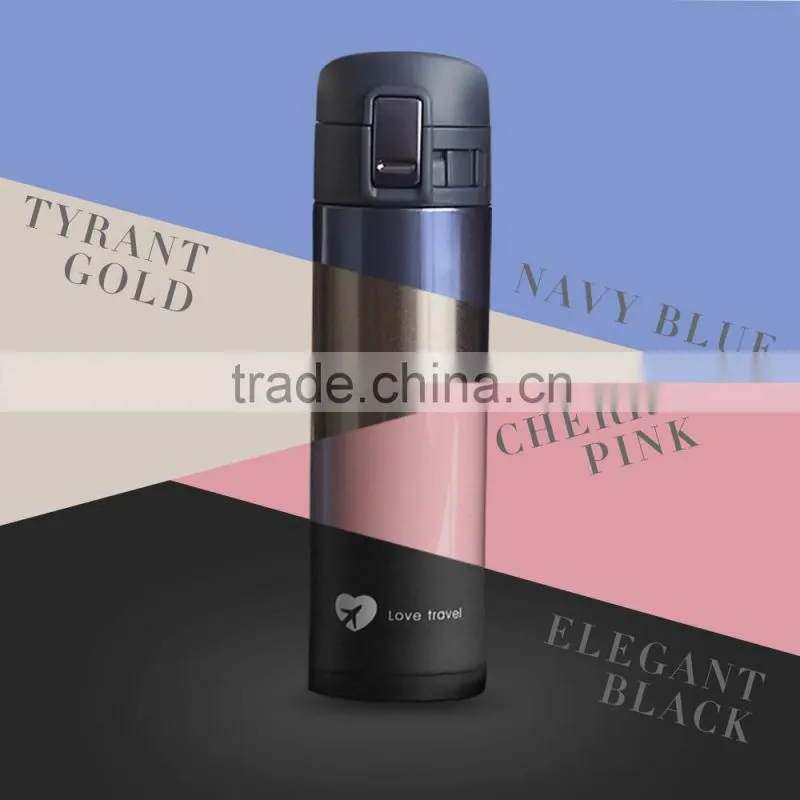 fashionable wholesales stainless steel thermos straw bottle