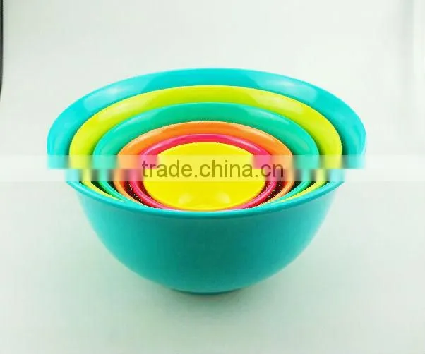 6pc vibrant color melamine mixing bowl sets