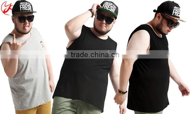 Mens custom logos stringer oversized tank top (YCT-C0134)