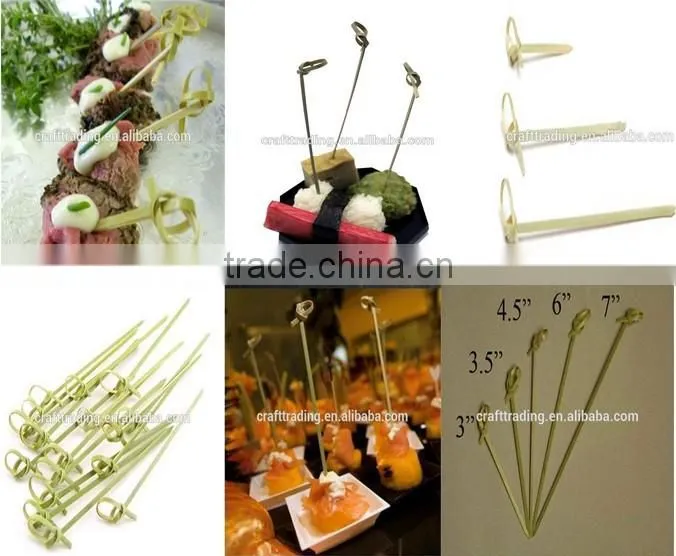 Favorable price new design bamboo skewer 12cm