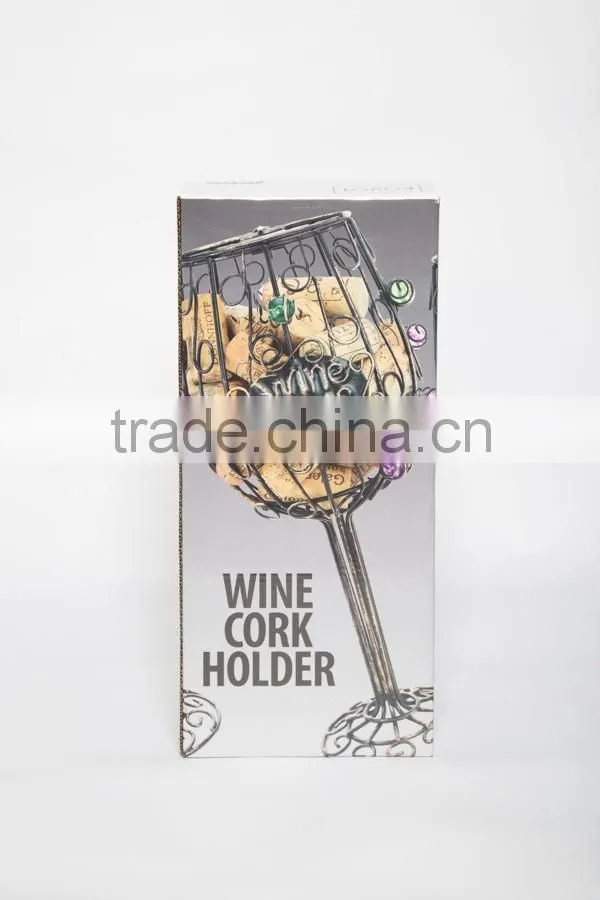 eco friend metal wine cork holder