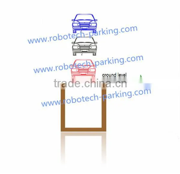 Underground vertical stack car parking