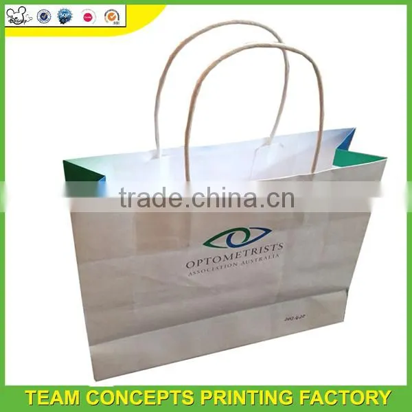 Recyclable white kraft paper gift bag