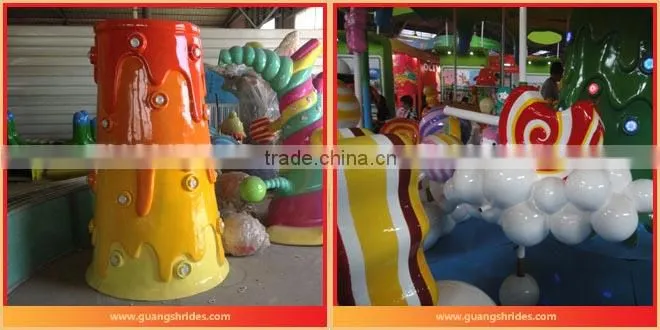 Happy carousel! China manufacture sweet worm merry go round playground for kids