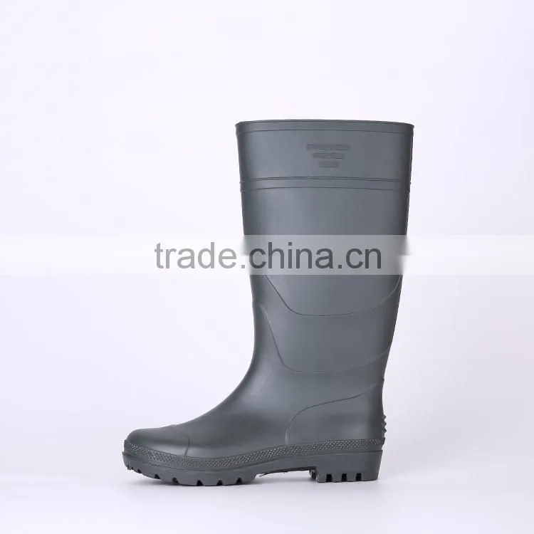 2016 Classic cheap pvc rain boots without steel toe, wellington boots