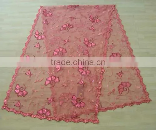 Latest Arrival Fashionable Children Adults Embroidered Polyester Scarf