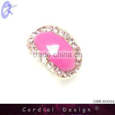 2013 newest fashion oil drip around rhinestone rings