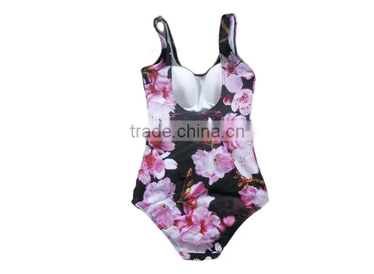 2016 Women's Digital Printing swimsuit Thin flower pattern bikini