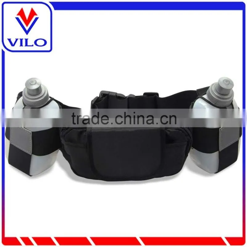 Hydration Running Belt With 2 BPA Free Water Bottles Runner Waist Pack
