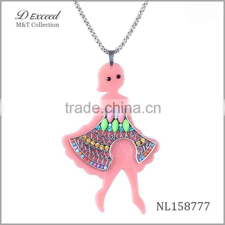 cute doll pendant necklace fashion new design necklace 2015 NL158777-83
