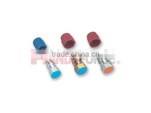 Straight Adapters Set w/Valve Core and Cap, Air Conditional Service Tools of Auto Repair Tools