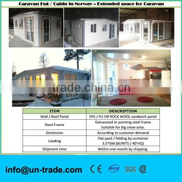 Prefab Caravan Hut--Internal View