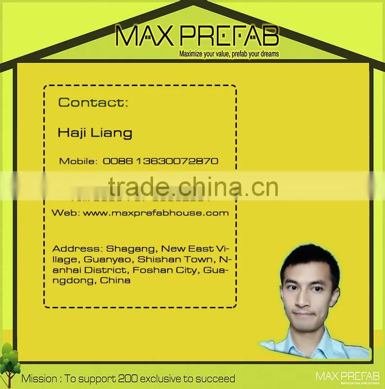 High Quality Low cost light steel frame 20ft Prefabricated home container home