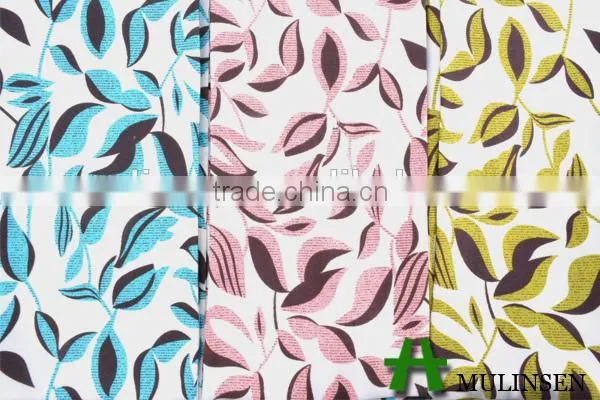 Mulinsen textile stretch printed fabric wth twist, cheap polyester satin fabric
