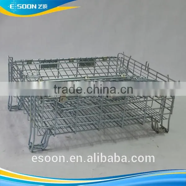 Industry foldable steel wire basket for Warehouse Storage