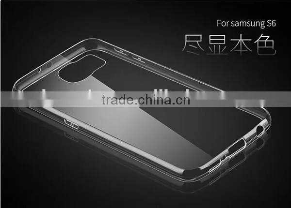 Super thin soft clear back cover for samsung s6
