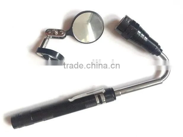 3LED telescopic torch with rotate mirror head