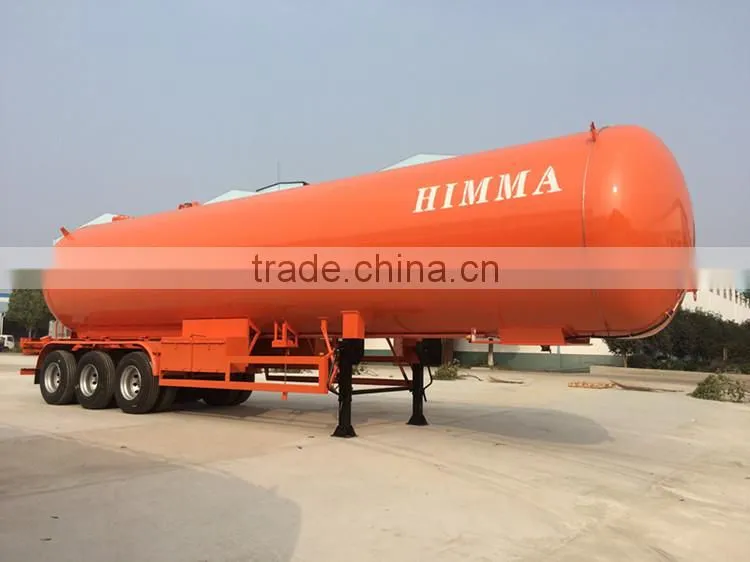 Quality 100% guaranteed customized for export 58.5m3 tri-axle lpg bulk tank trailer