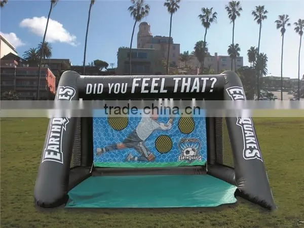 giant cube inflatable soccer shooting,inflatable soccer dart game for outdoor play