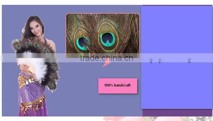 Nice Belly Dance Ostrich Feather Fan , Feather Fans for Dance