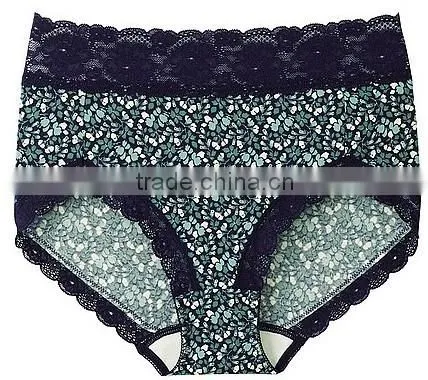 new arrival printed cotton spandex briefs ladies underwear