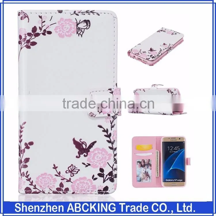 For samsung galaxy s6 edge leather stand wallet case , customize smart phone cover for samsung s6 edge plus