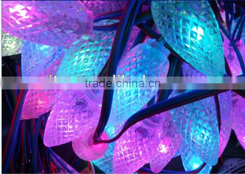 128 node LED pixel string ;DC12V input,IP68;TM1804IC;with C9 cover