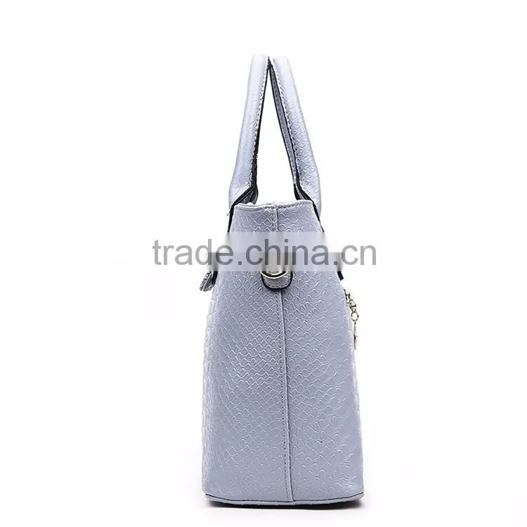 China Wholesale Fashion 3 in 1 Hand Bag Purses Snake Skin Leather Set handbags for lady