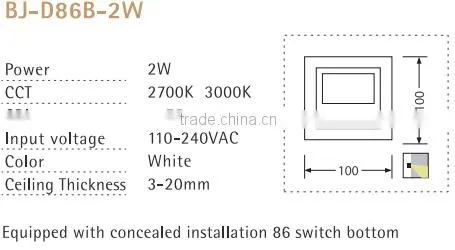 Durable led recessed wall lamp led corner wall lamp