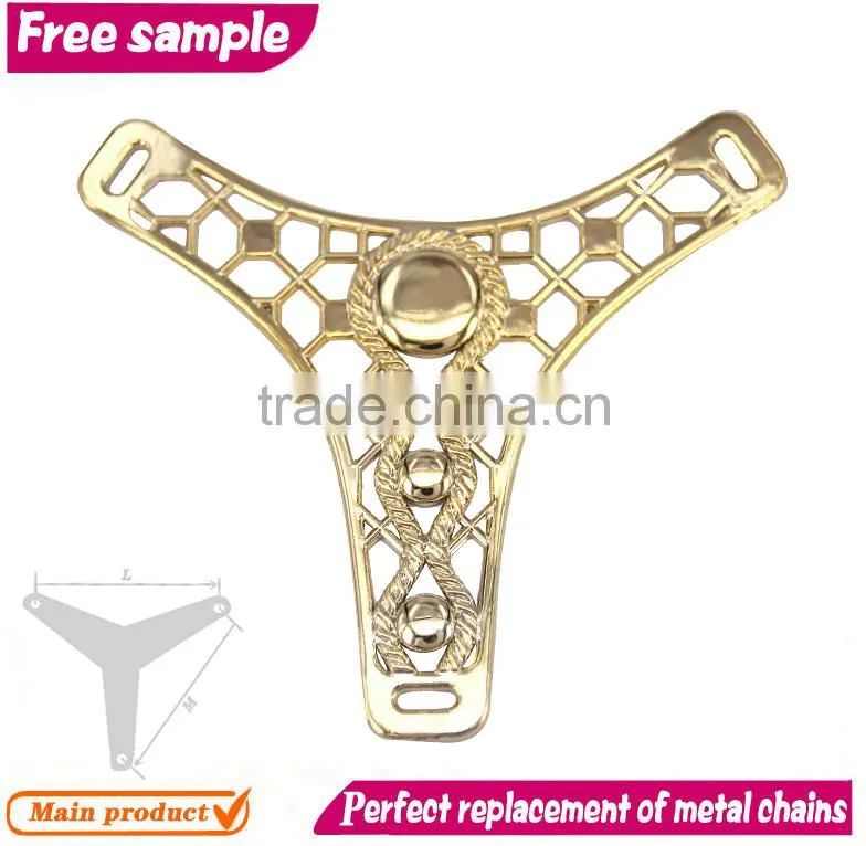 Fashionable gold decorative Y shape girls high-heel chains assessories