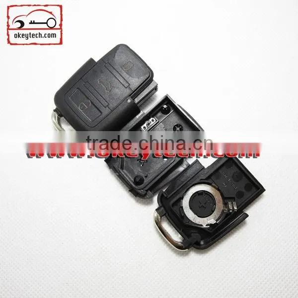 High Quatity VW romote filp key shell for vw 3 button part Car Key romote vw key shell
