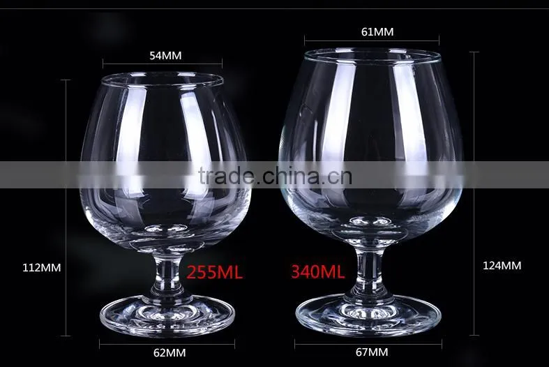 Wholesale clear fancy giant glassware manufacturer short bottomwine glass drinking glass for party