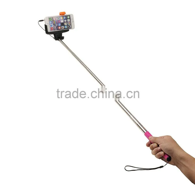 Selfie Stick Audio Cable Take Pole Handheld Self-Protrait Stick Wired Monopod for Samsung galaxy Note4 Charge free !!!