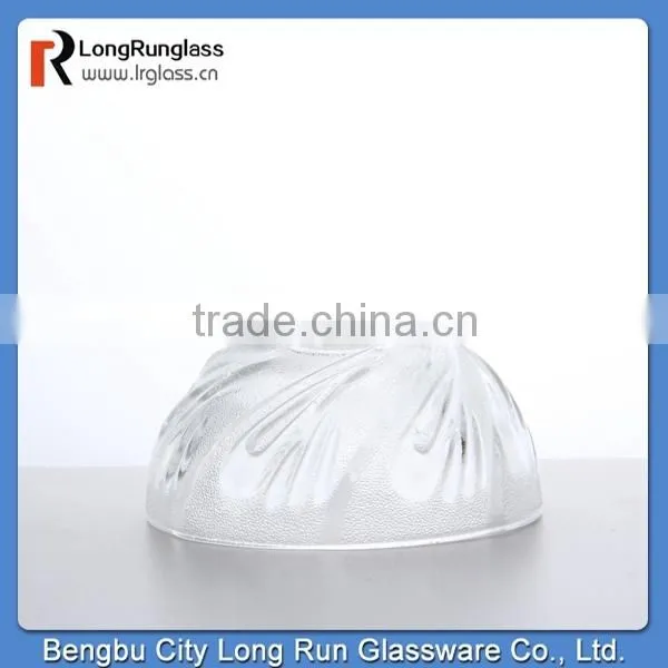 Longrun home use frosted big mouth glass bowl/custom glass bowl