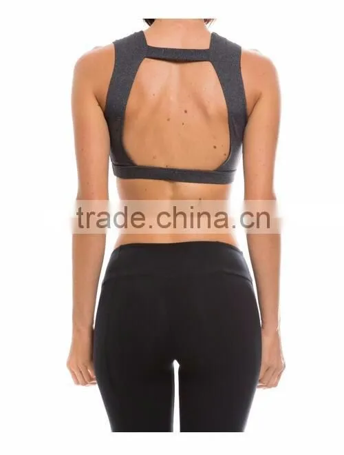 Unique Design Hollow Back Fitness Wear Women Workout Top Sports Bra