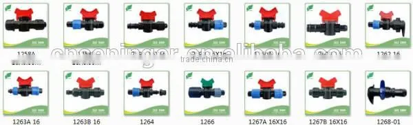 Double Lock Drip Tape Coupler with Valve for drip tape