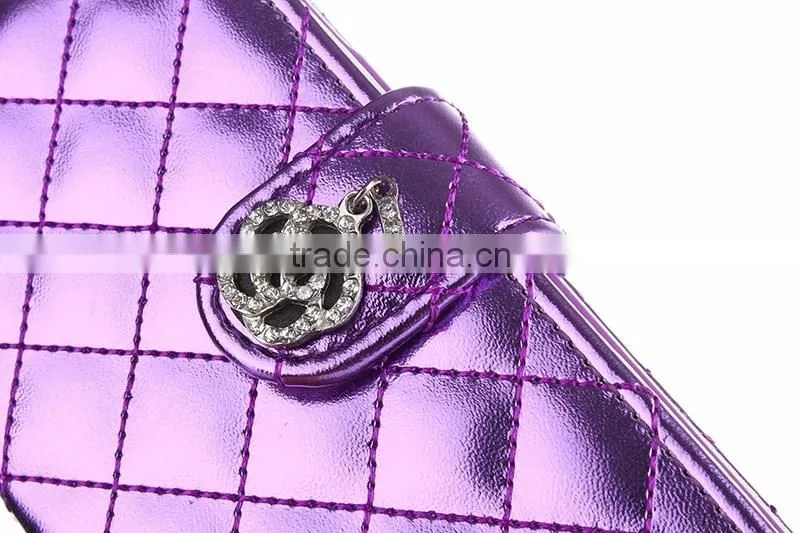 Luxury charm leather handbag wallet purse cover case for iphone6s