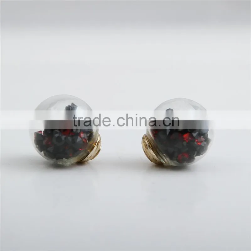 2016 New Korean fashion Wild European style simple double ball candy-colored wild earrings Women Brand earring jewelry