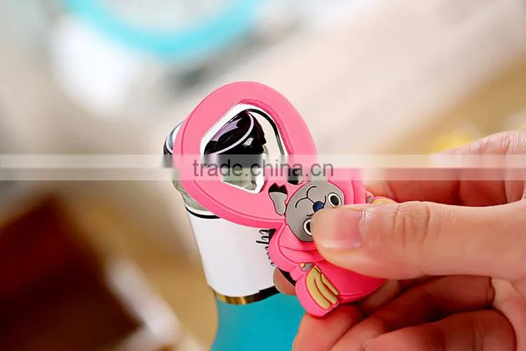 Promotional PVC Beer Bottle Keychain, Cheap Bulk Cola Bottle Opener