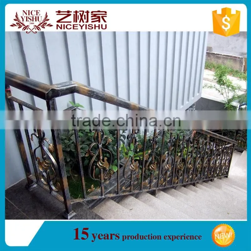 high quality wrought iron stair metal railings,iron grill for balcony
