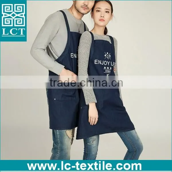 vintage design womens and mens denim apron bib dress