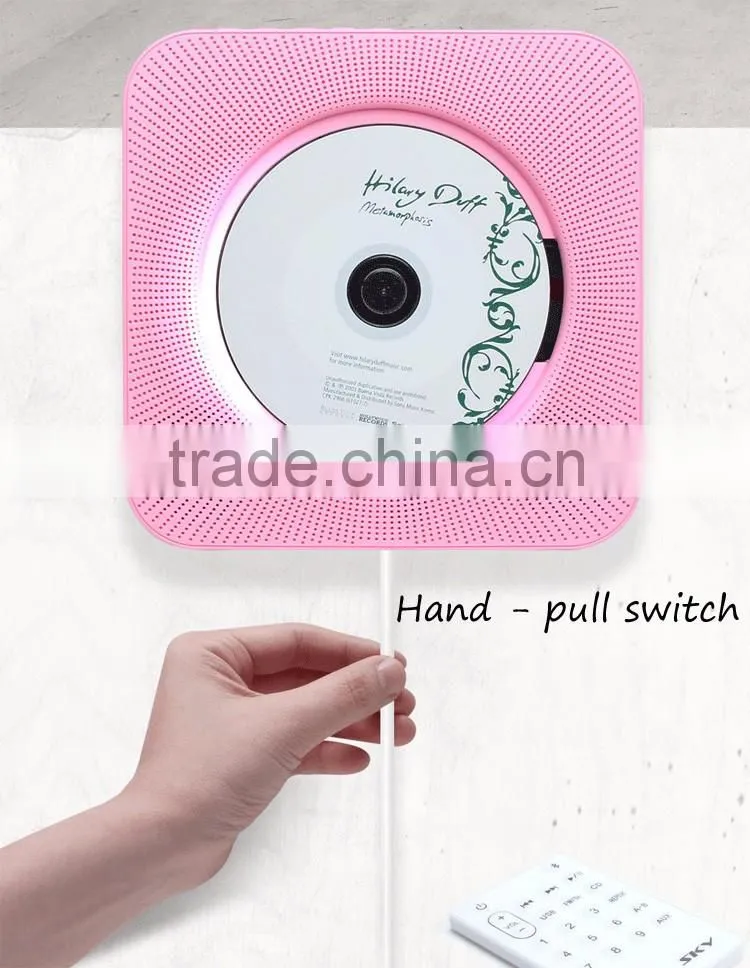 High quanlity bluetooth CD speaker, wall hanging CD player for Christmas gift