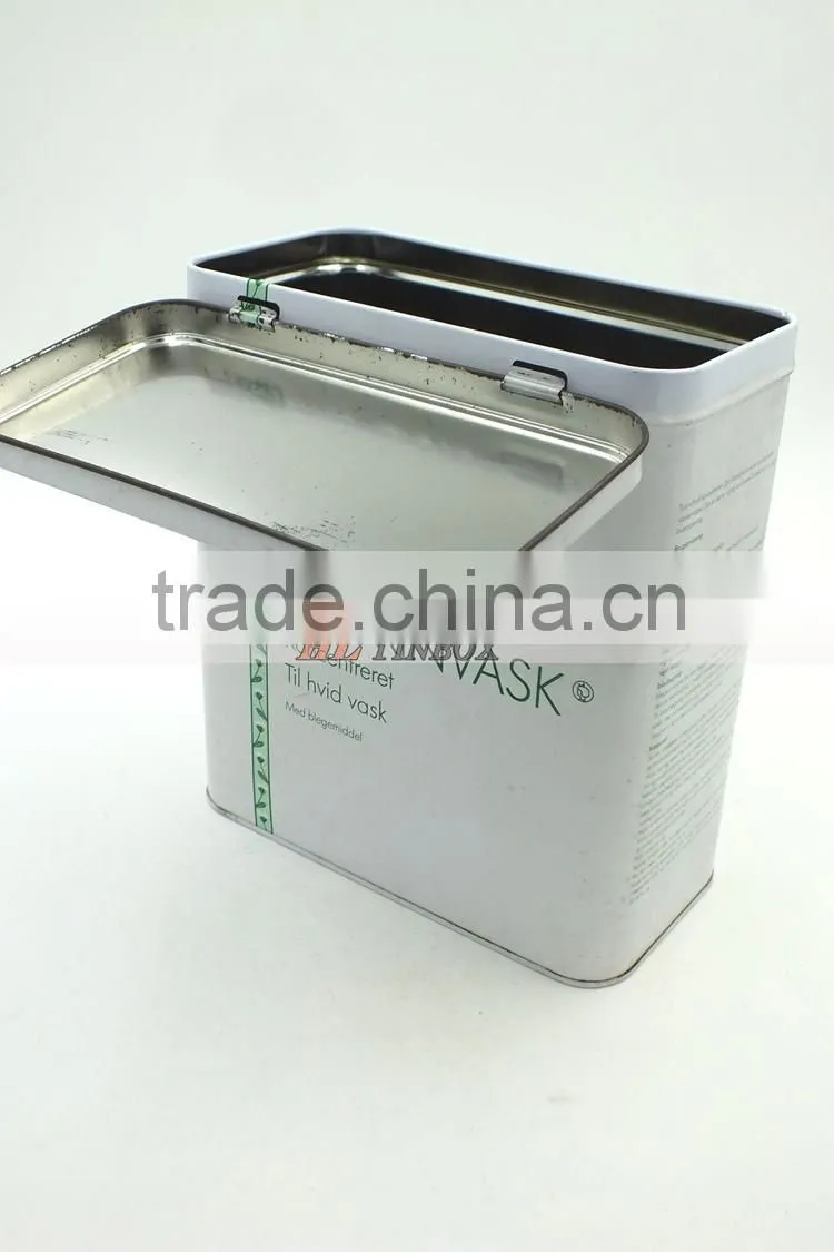 Rectangular Facail Cosmetics Packaging Tin Box with Hinged Lid
