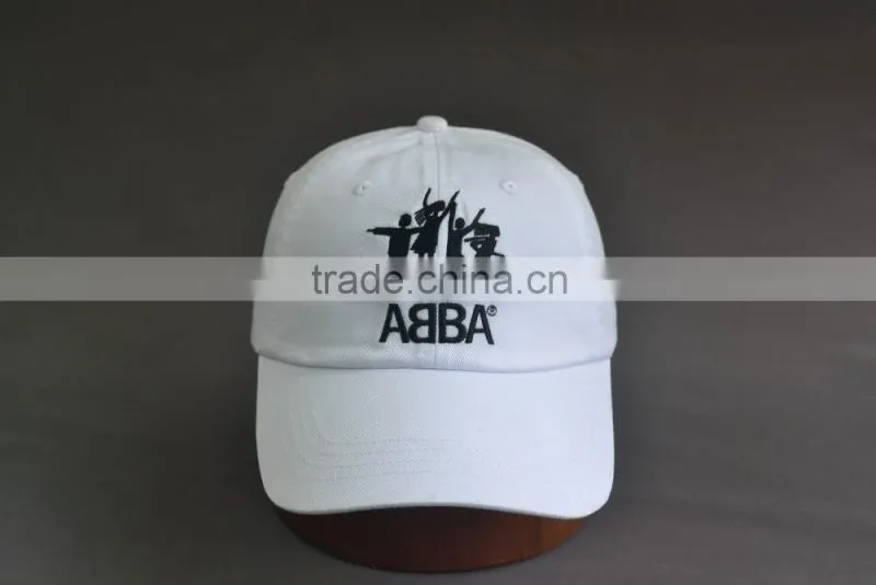 white cotton baseball washed cap